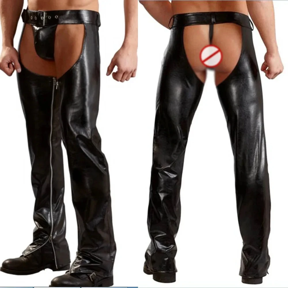 Exposed Butt Butt Open Crotch G Strings Porno Trousers Mens New Male Casual Sexy Slim Fit Solid Color Erotic Pants Long Trousers