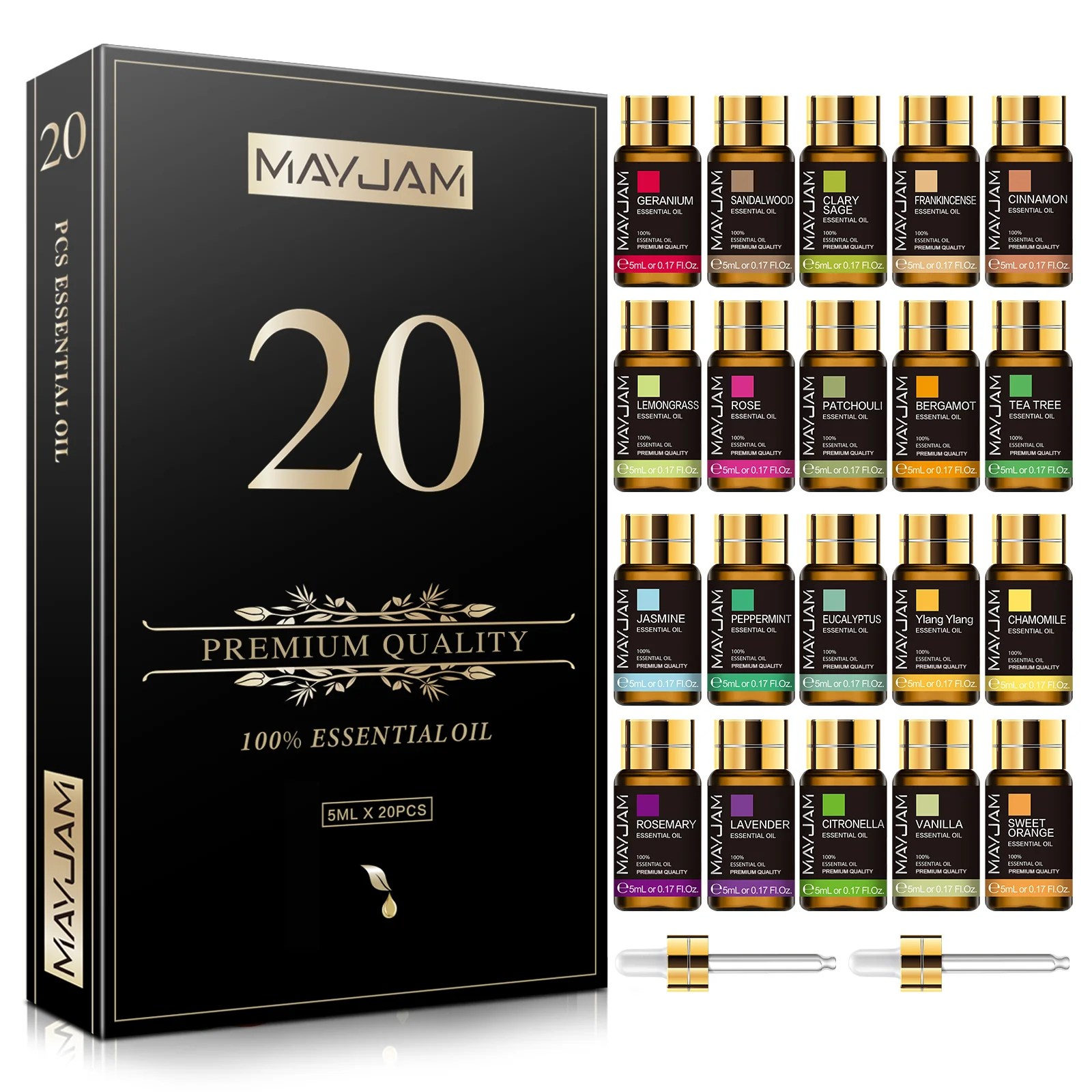 20pcs Kits Gift Box Essential Oil for Diffuser Pure Natural Plant Extract Franki