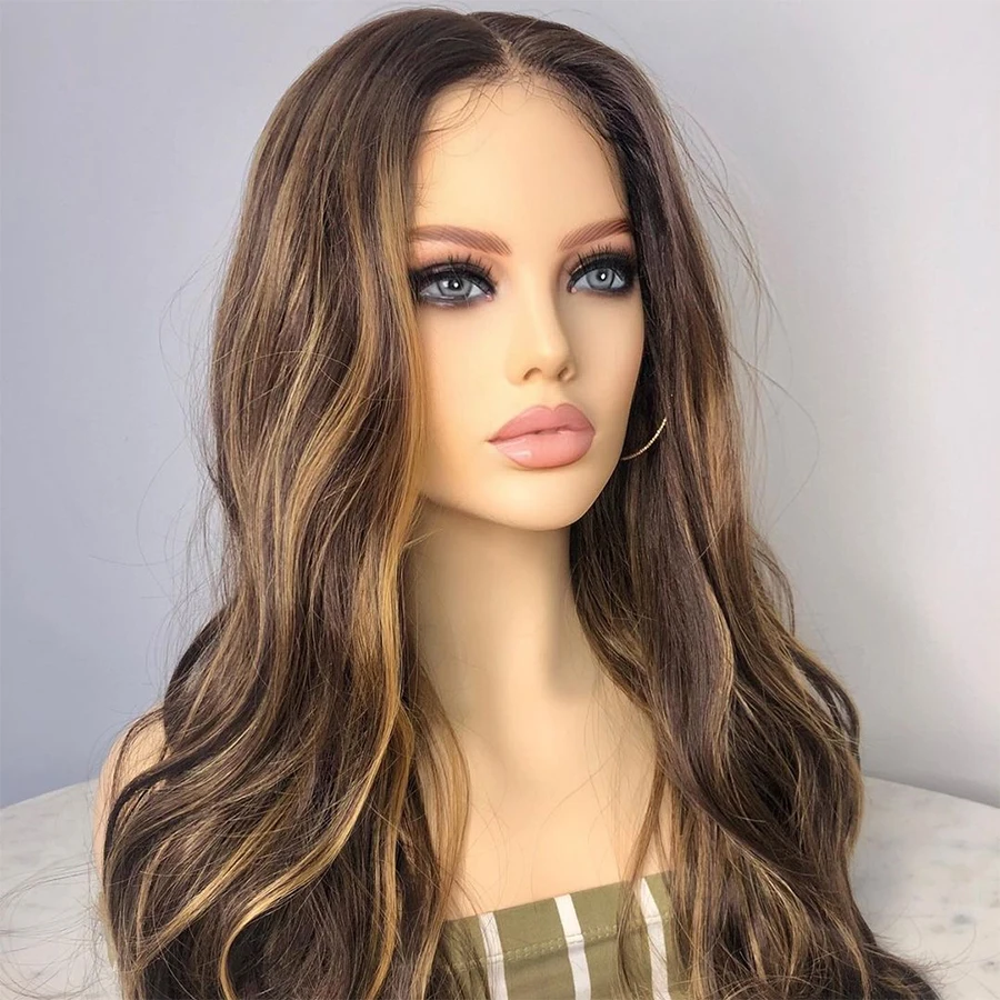 23A Grade European Human Hair Hd Lace Transparent Body Wave Soft Highlight Ombre