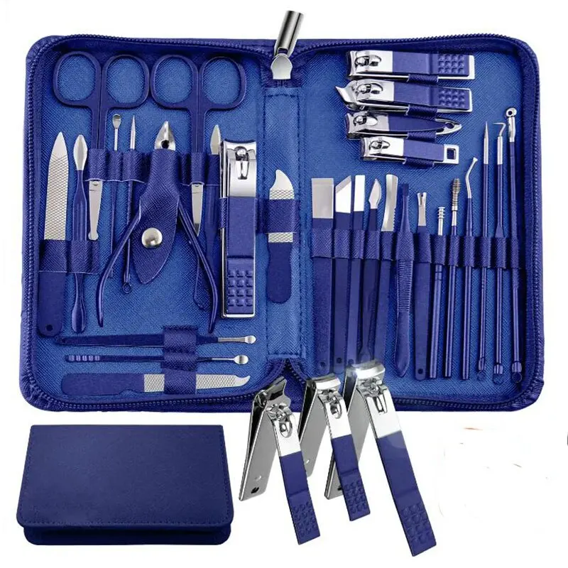 30 PCs Manicure Cutters Nail Clipper Set Household Stainless Steel Manicure Kit 