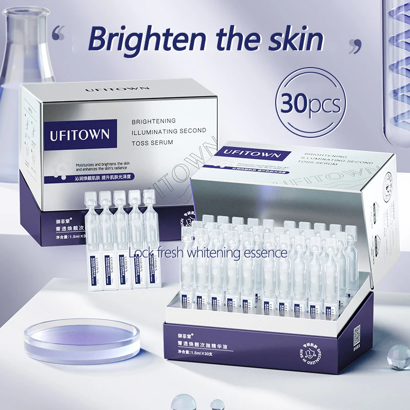 30Pcs/set Arbutin Niacinamide Whitening Face Serum Remove Dark Spots Melanin Bri