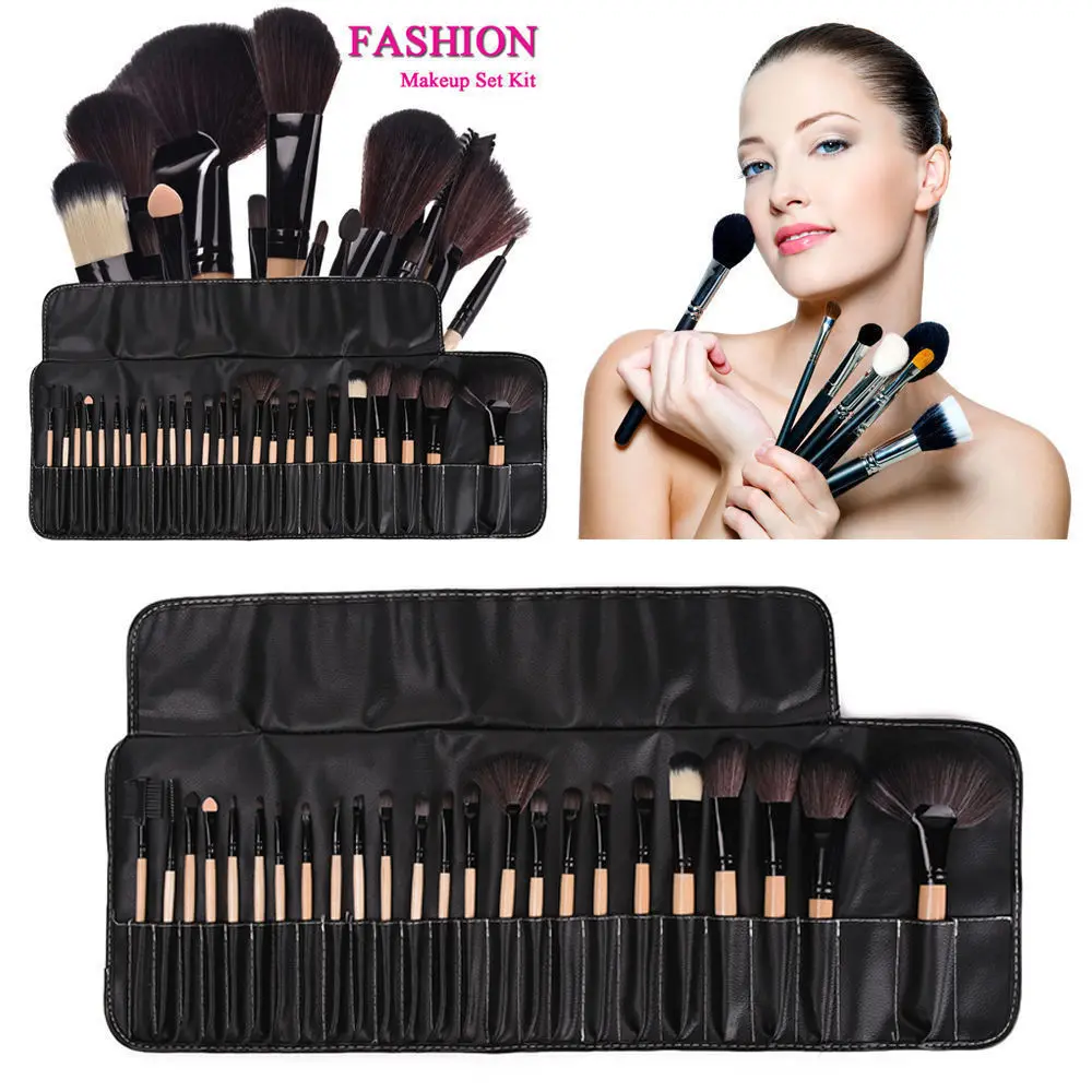 32 PCS Pincel de Maquiagem Make Up Brushes Profissional Makeup Brush set + Black