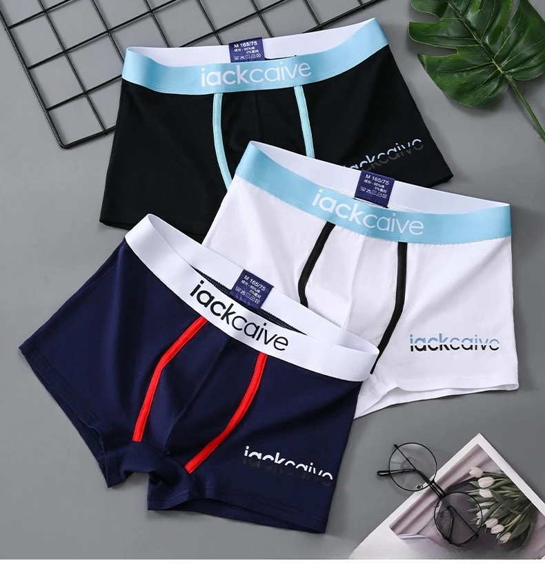 3Pcs Lot Men Panties Boxer Shorts Cotton Men's Underwear Breathable Man Underpan