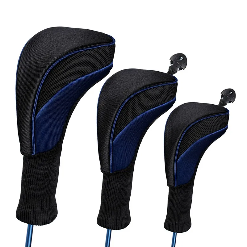 3pcs/Set Golf Head Covers Driver Fairway Wood Headcovers For Golf Club Protectiv