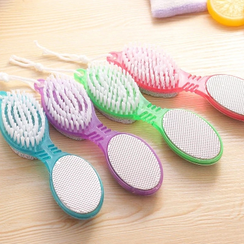 4 In 1 Foot Rasp File Brush Dead Skin Callus Remover Scrub Pedicure Exfoliating 