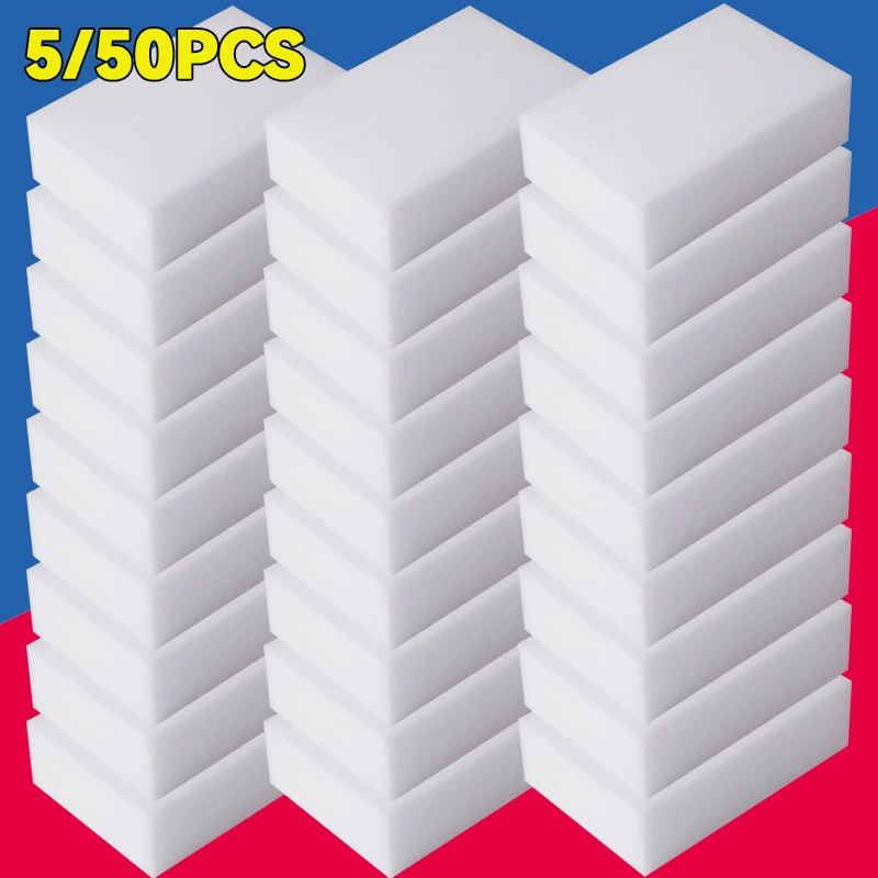 5/50PCS Melamine Sponge Magic Sponge Eraser Melamine Sponge Cleaner Cleaning Spo