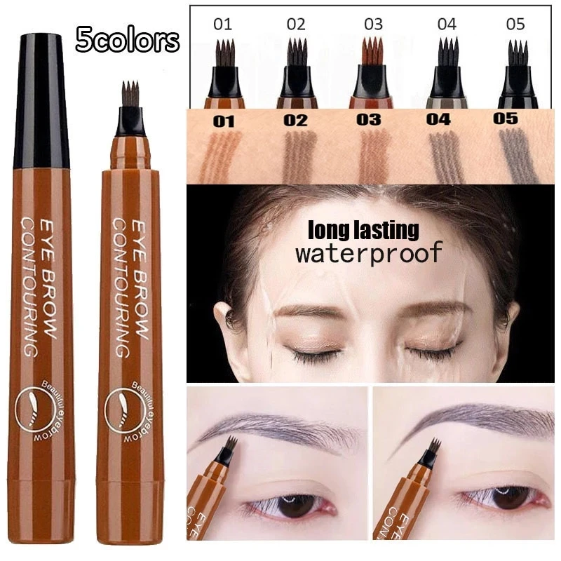 n 4 Point Liquid Eyebrow Pencil Microblading Waterproof Eyebrow Pencil Tattoo Ey