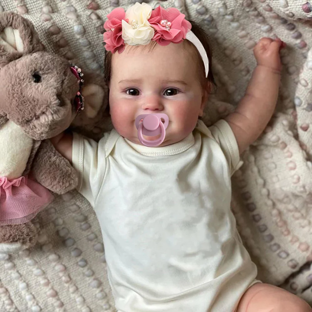 50CM Full Vinyl Body Girl Waterproof Reborn Doll Maddie Hand-Detailed Painted wi