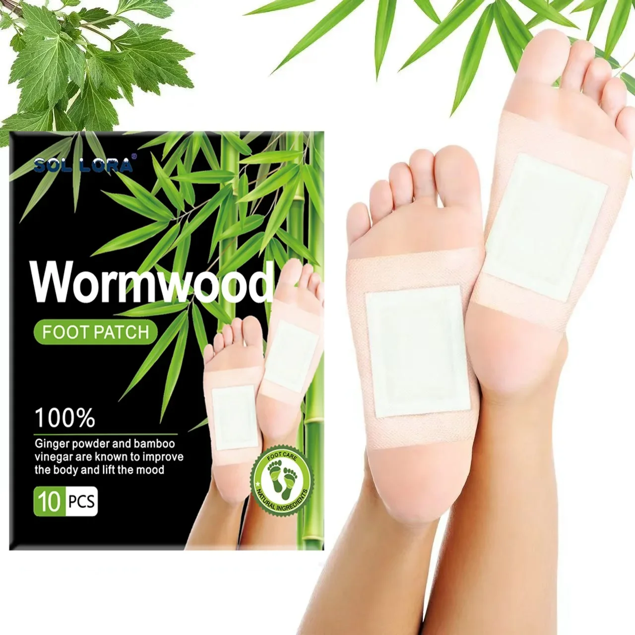 50pc- wormwood foot mask for fatigue relief, beauty maintenance, sleep, and foot