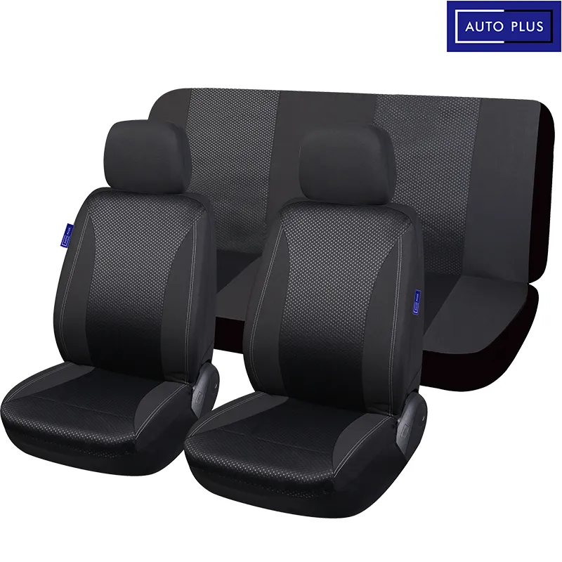 AUTO PLUS Checkered Polyester Patchwork Mesh Fabric Universal Unisex Car Seat Co