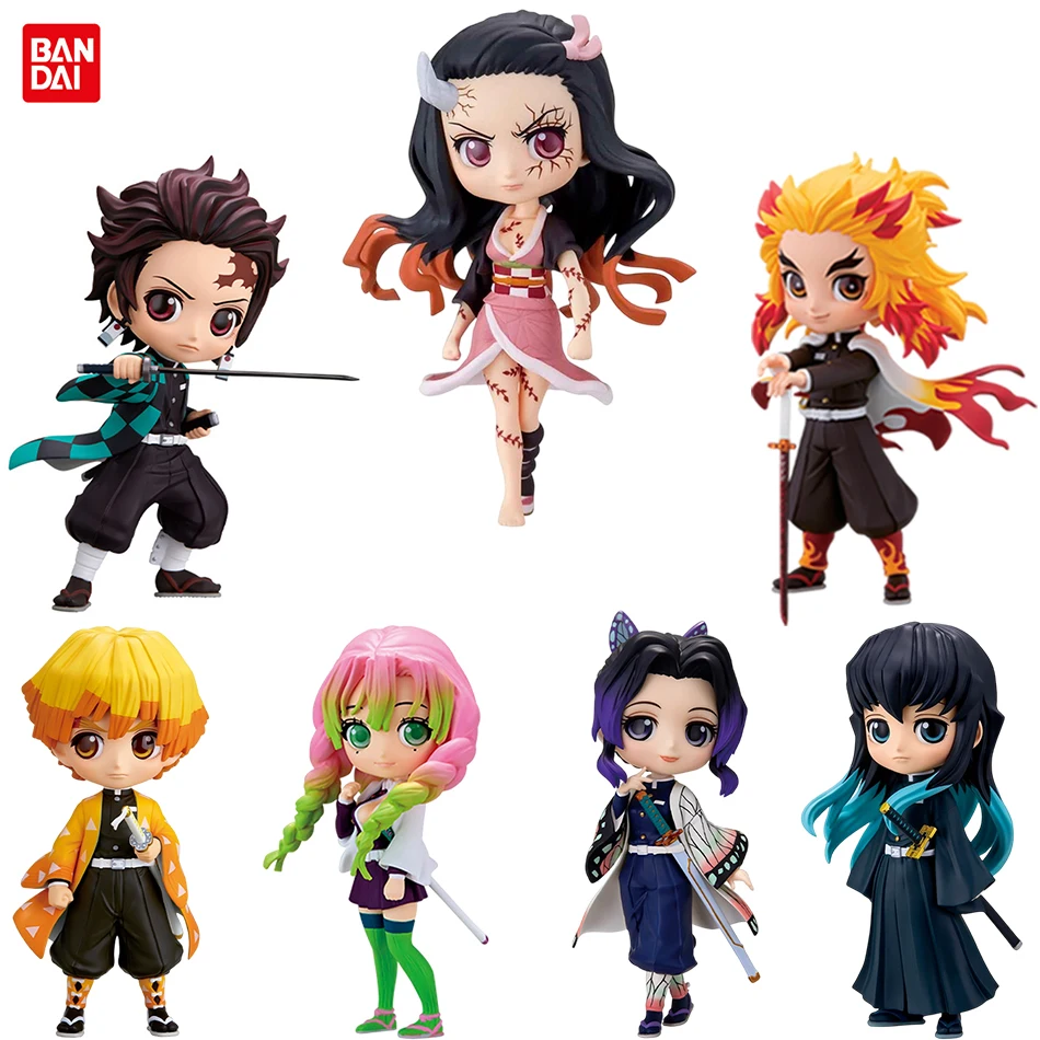 Anime 15cm Demon Slayer Figure Nezuko Tanjirou Zenitsu Inosuke Kyoujurou Giyuu K