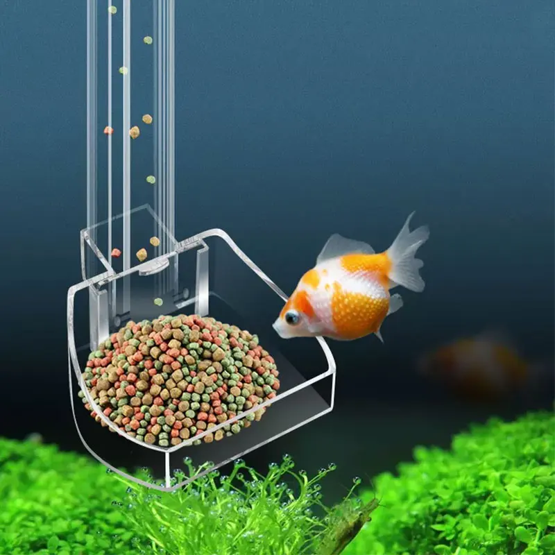 Aquarium Acrylic Feeding tube Anti-stuck fish design Transparent fish feeder Sui