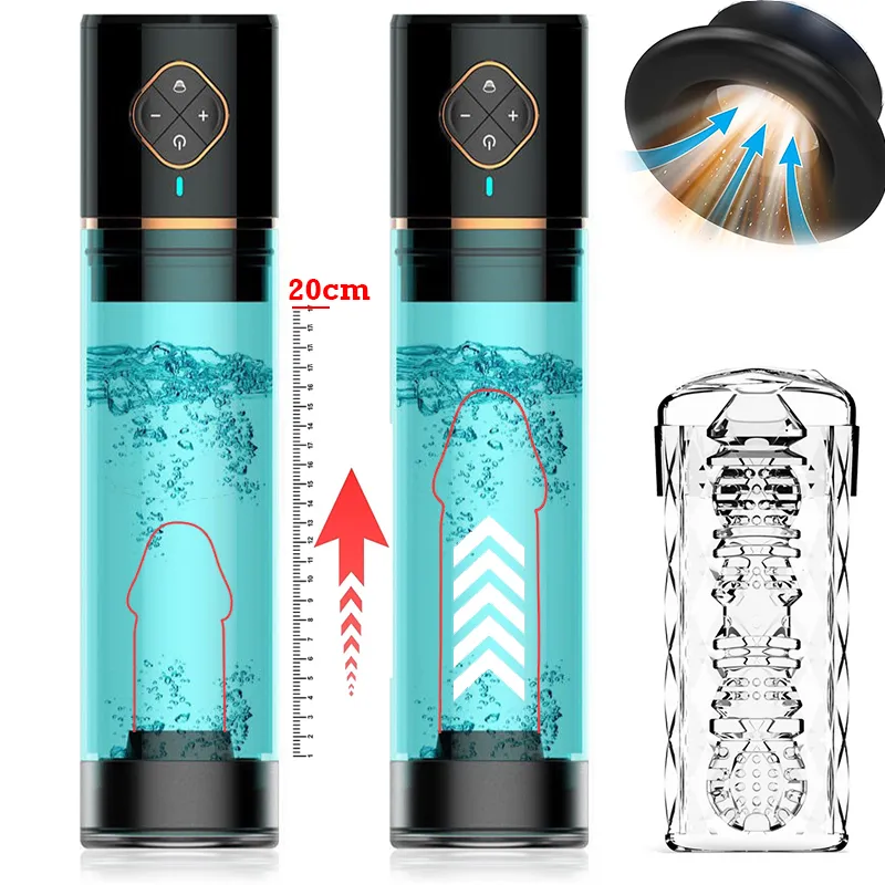 Automatic Water Penis Pump Sex Toy Male Electric Penis Training Enlargement Exte