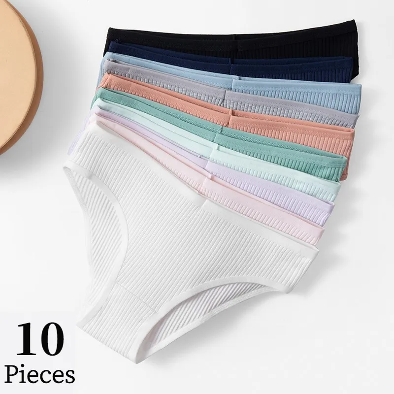 BZEL 10PCS/Set Women's Panties Sexy Breathable Underwear Comfortable Lingerie Co