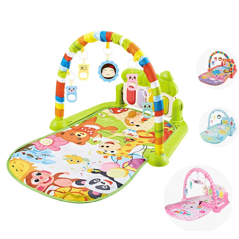 Baby Activity Gym Music Rack Play Mat Kid Rug Puzzle Carpet Piano Keyboard Infan