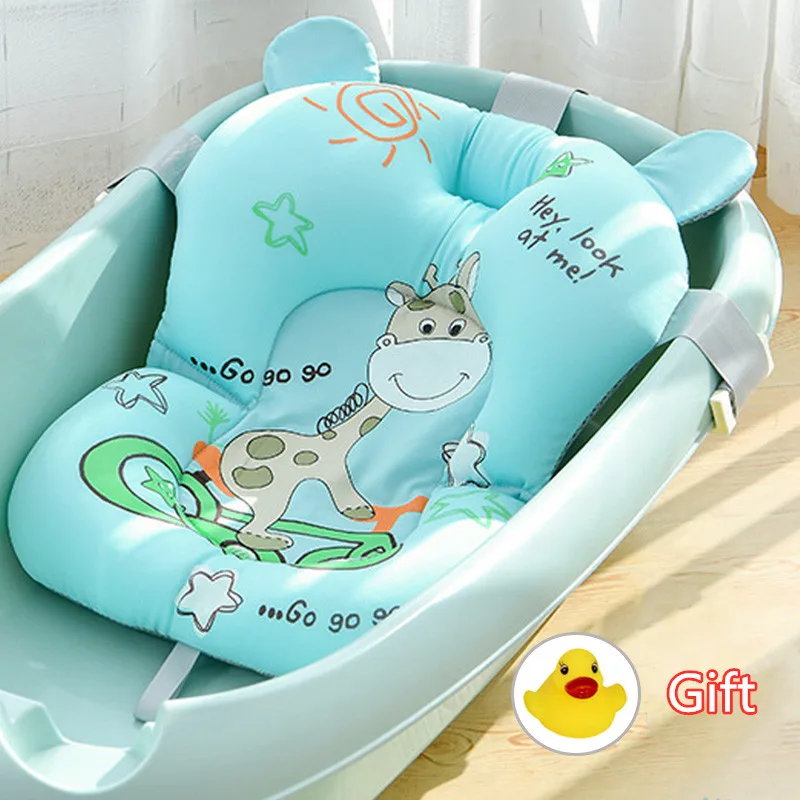Baby Bath Seat Support Mat Foldable Baby Bath Tub Pad & Chair Newborn Bathtub Pi