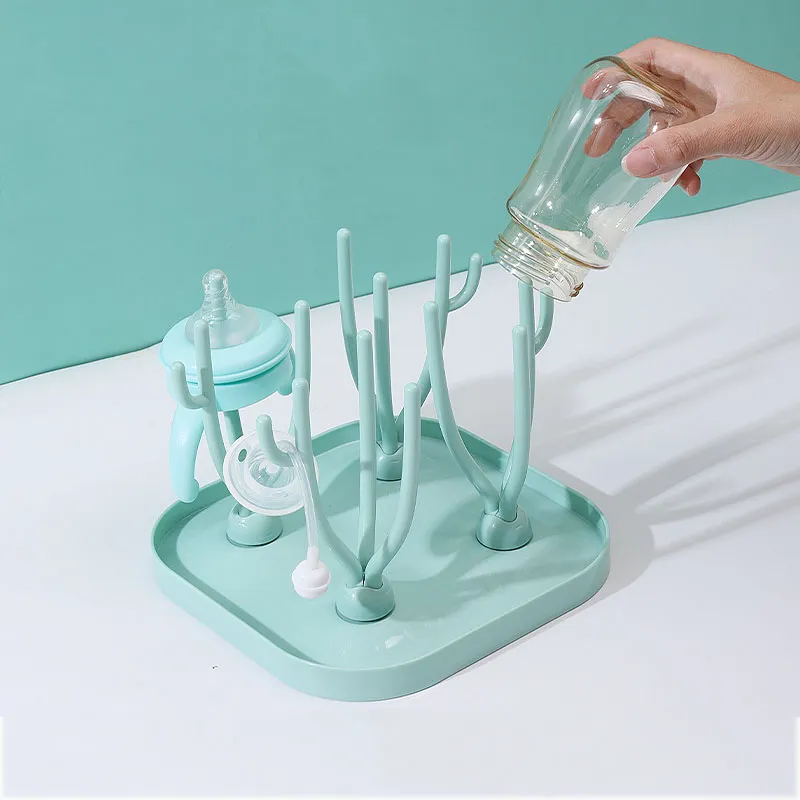 Baby Bottle Drying Rack Feeding Cup Holder Removable Tree Shape Rack Cleaning Pa