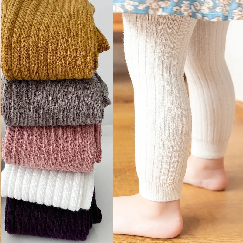 Baby Boys Girls Tights Newborn Girl Leggings Tights For Girls Solid Cotton Knitt