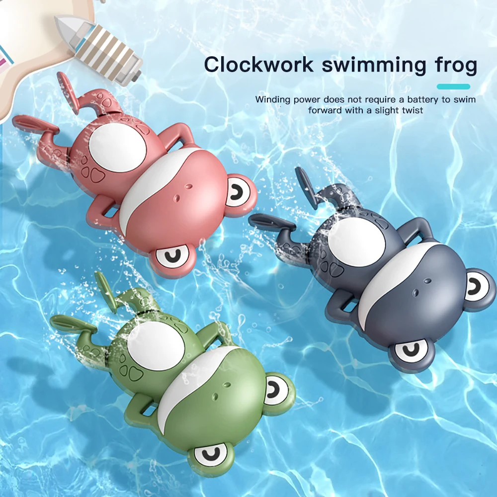Baby Shower Clockwork Cute Animal Swimming Frog When Baby Bath In Bathroom Baby 