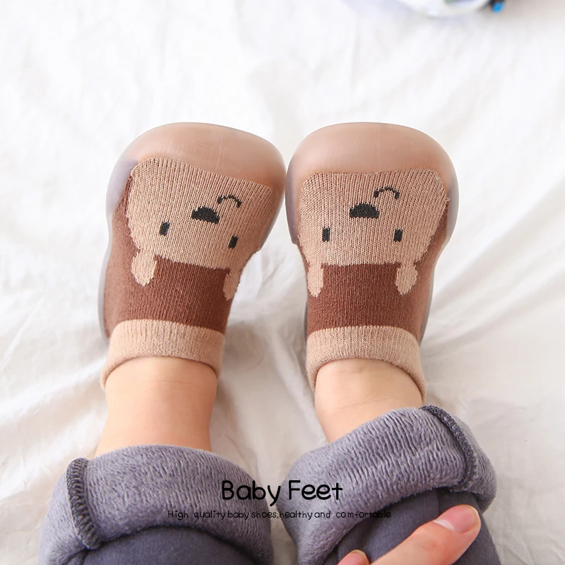 Baby Socks Shoes Boy Girl Fashion Toddler Shoes Anti-Slip Soft Rubber Shoes Anim