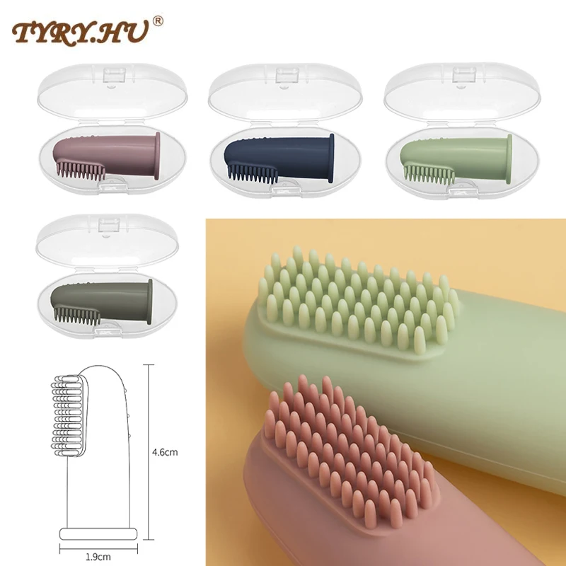 Baby Soft Finger Toothbrush BPA Free Silicone Infant Tooth Teeth Clean Brush Foo