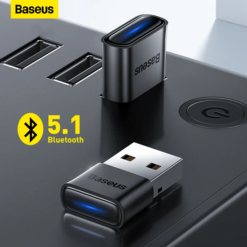 Baseus USB Bluetooth Adapter Dongle Adaptador Bluetooth 5,1 für PC Laptop Drahtl
