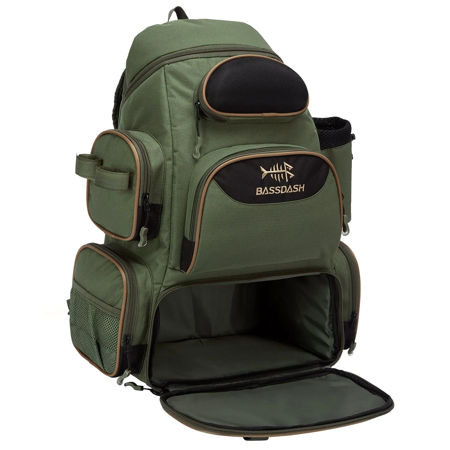 Bassdash Fishing Bag Tackle Backpack Lightweight Tactical Tackle Box Multifuncti