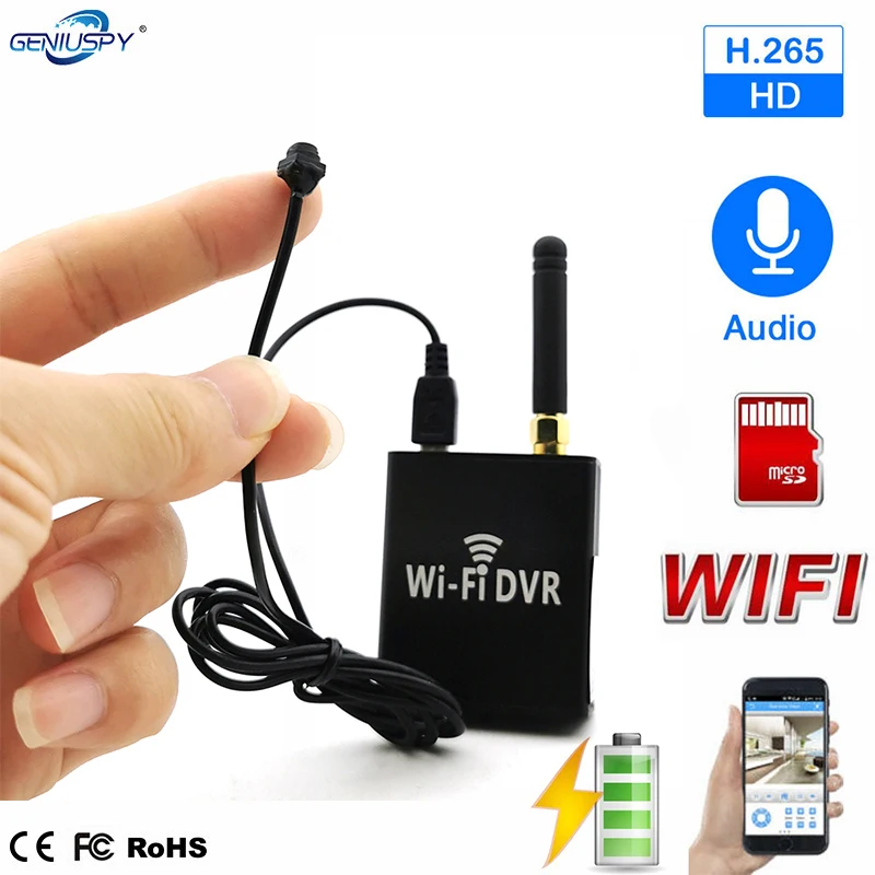 Battery Power 6*6mm Wifi Mini Camera DVR Kits IP 720P Wireless Audio P2P Micro I
