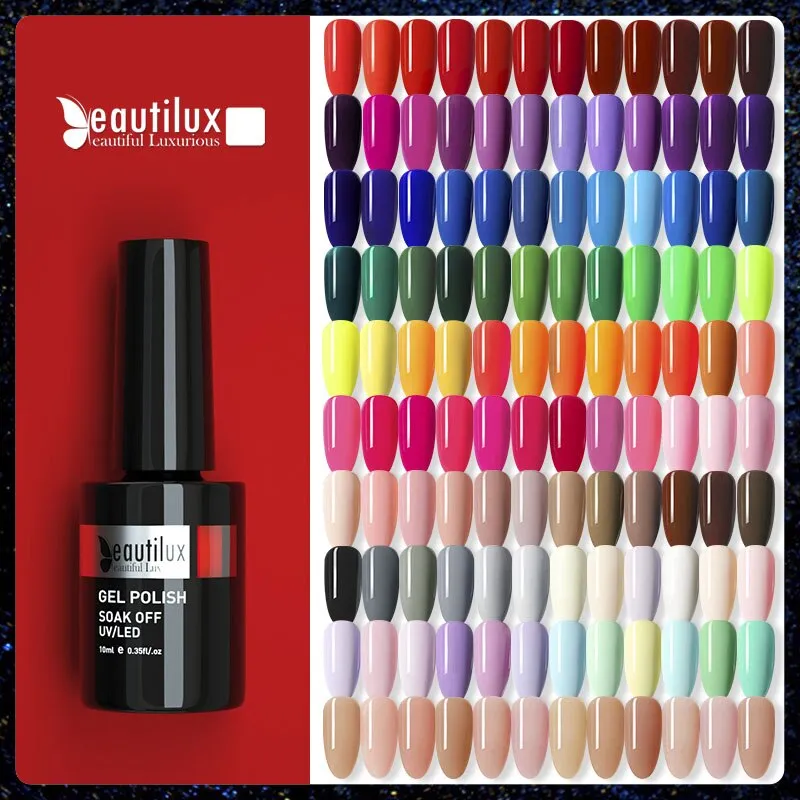 Beautilux Fashion Gel Nail Polish 120 Colors Professional Salon Nails Art Gels V