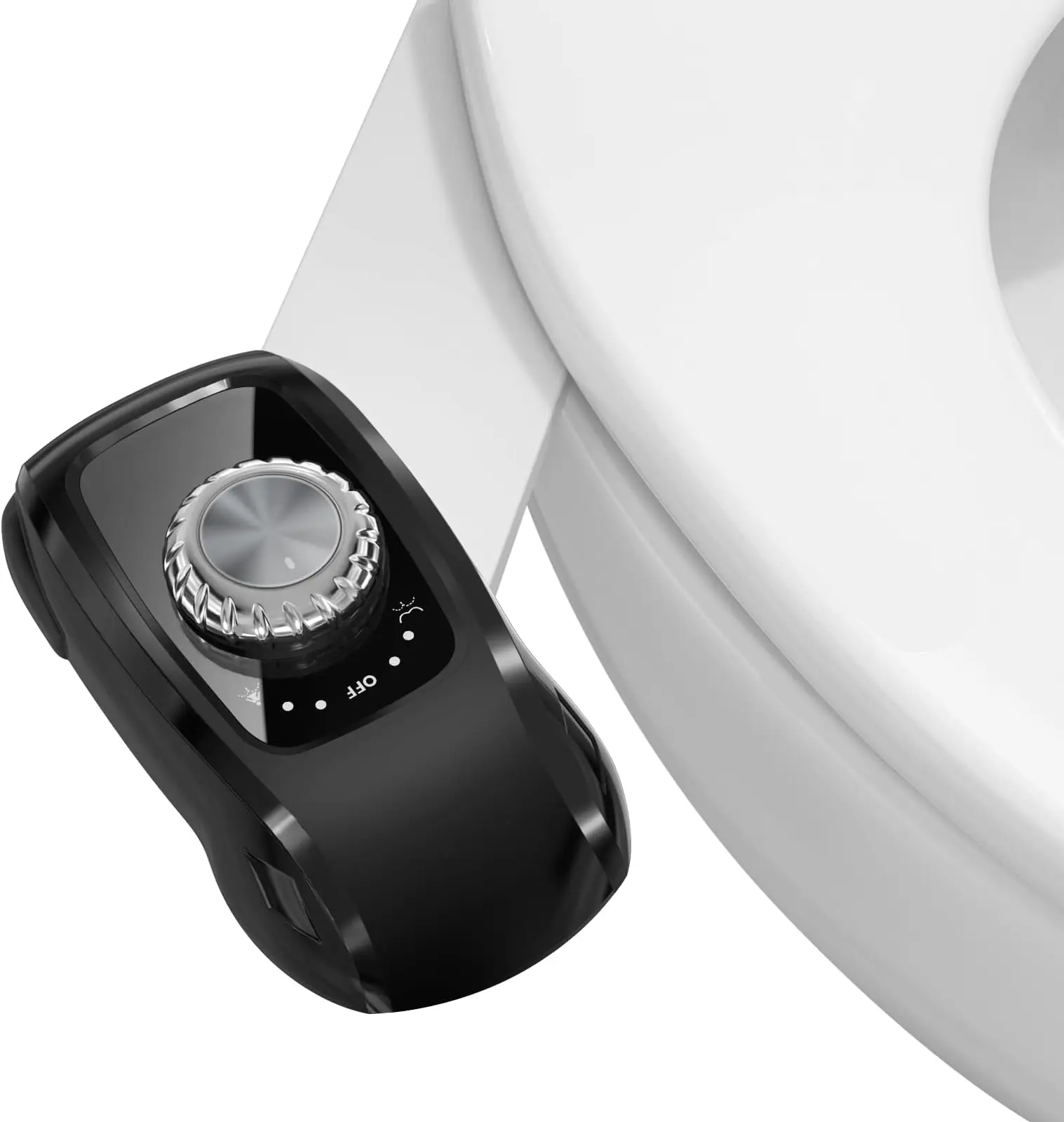 Bidet Attachment Ultra-Slim Toilet Seat Attachment Dual Nozzle Bidet Adjustable 