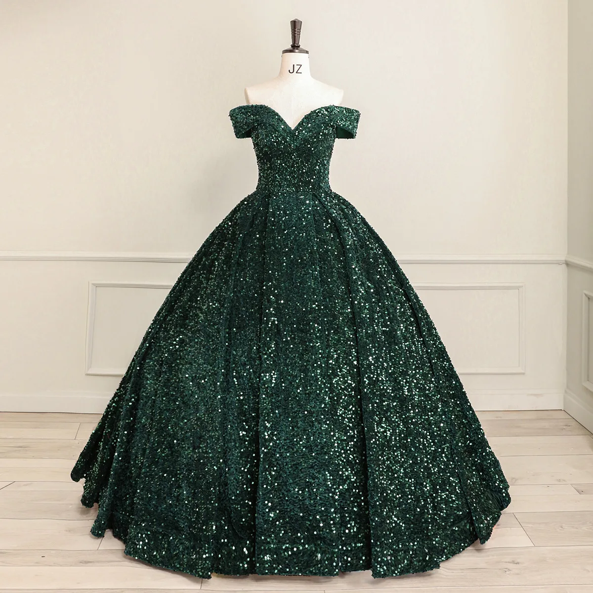 Bomaris Off-Shoulder Ball Gown Quinceanera Dresses Vestidos De 15 Anos Sparkly S