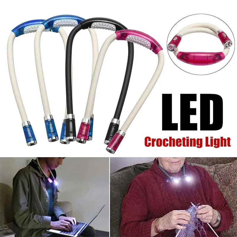 Book Light Flexible Handsfree Led Neck Light Hug Reading Lamp Novelty Led Night 