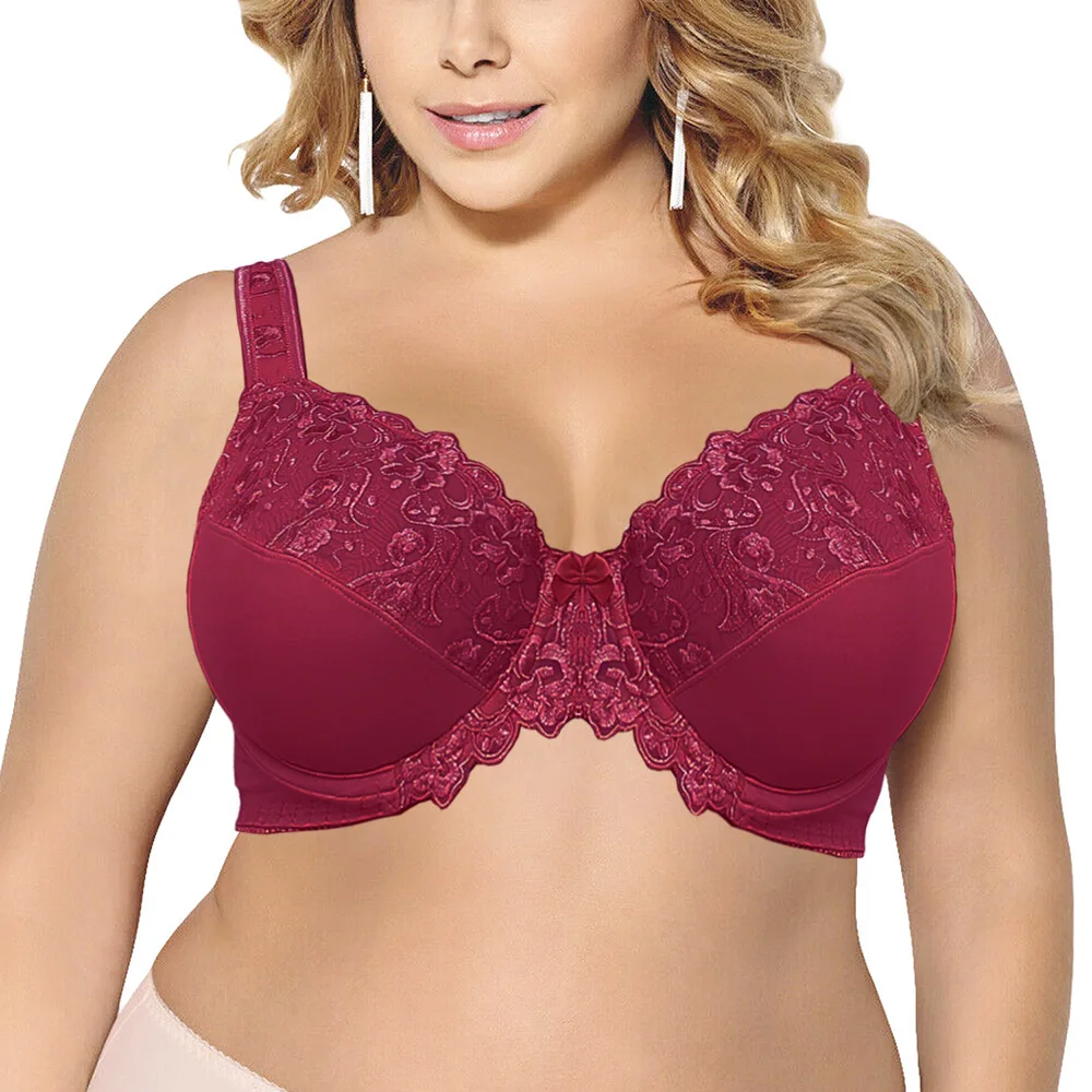Bra Women Bras Women's Underwear Thin Underwired Bra Gray Big Size Top 36 38 40 