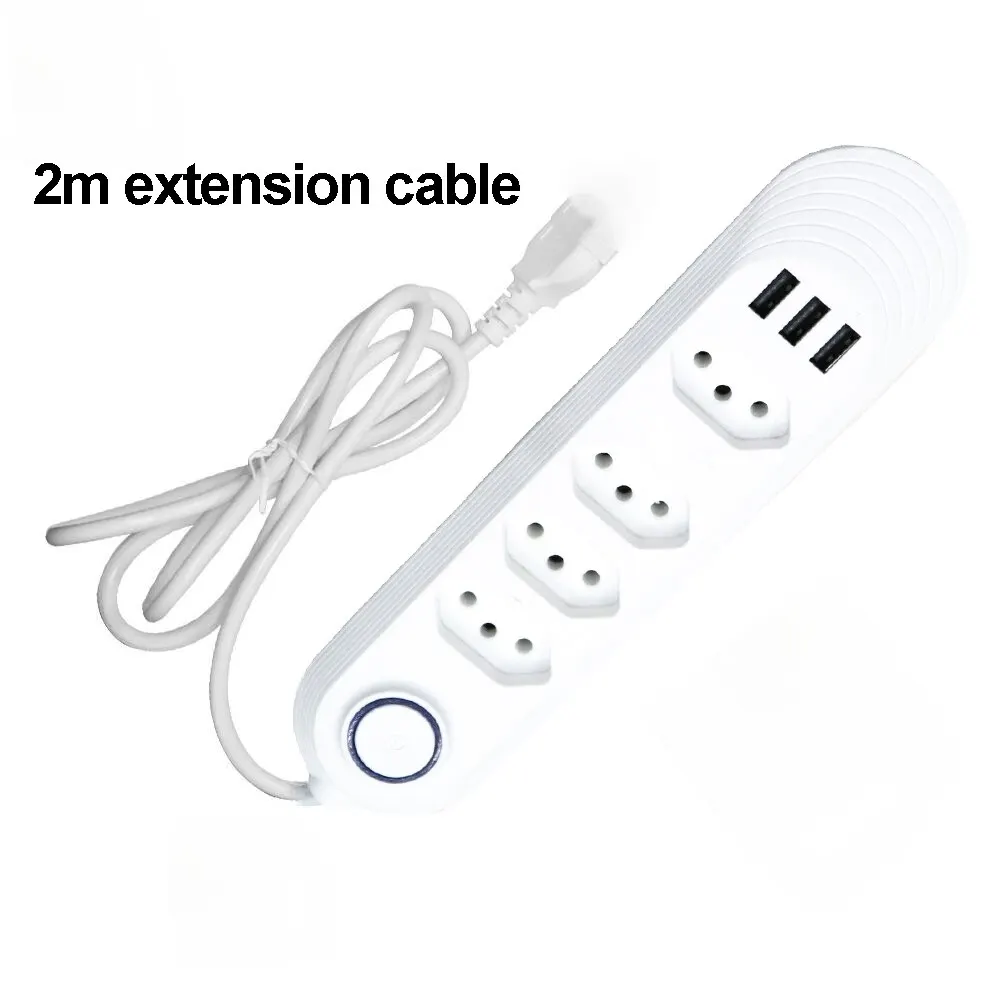 Brazil Standard 3 Holes / 4 Holes Plus 3 USB Holes Terminal Block Extension 2 Me