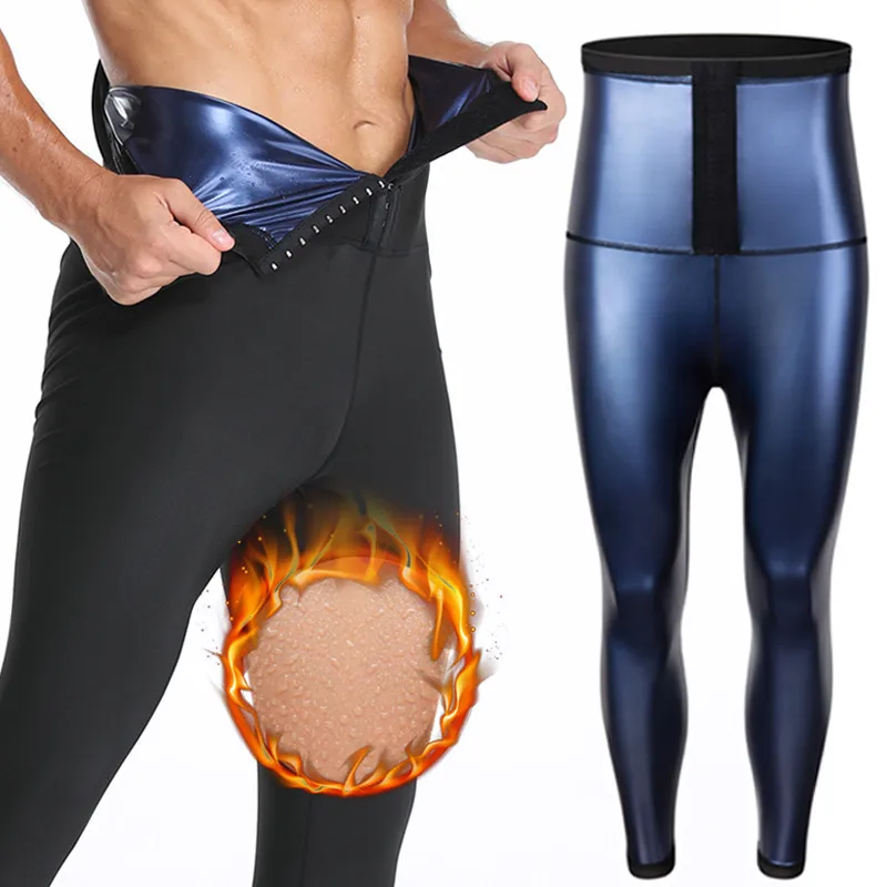 BurVogue Sauna Sweat Pants For Men Sauna Leggings Compression Hight Waist Sauna 