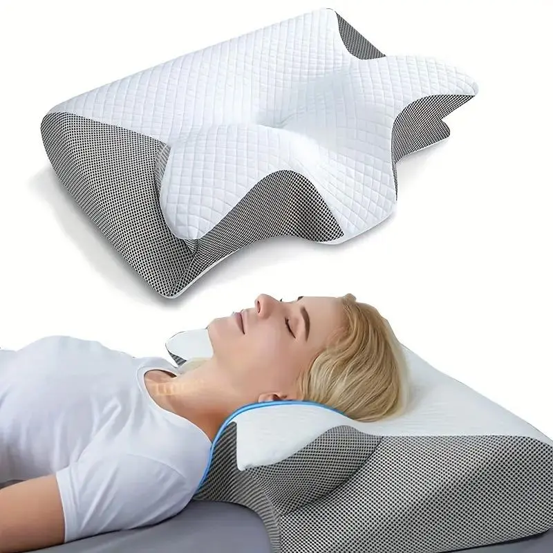Butterfly Sleep Memory, Neck Pillow Slow Rebound Comfortable Memory Foam Sleep P