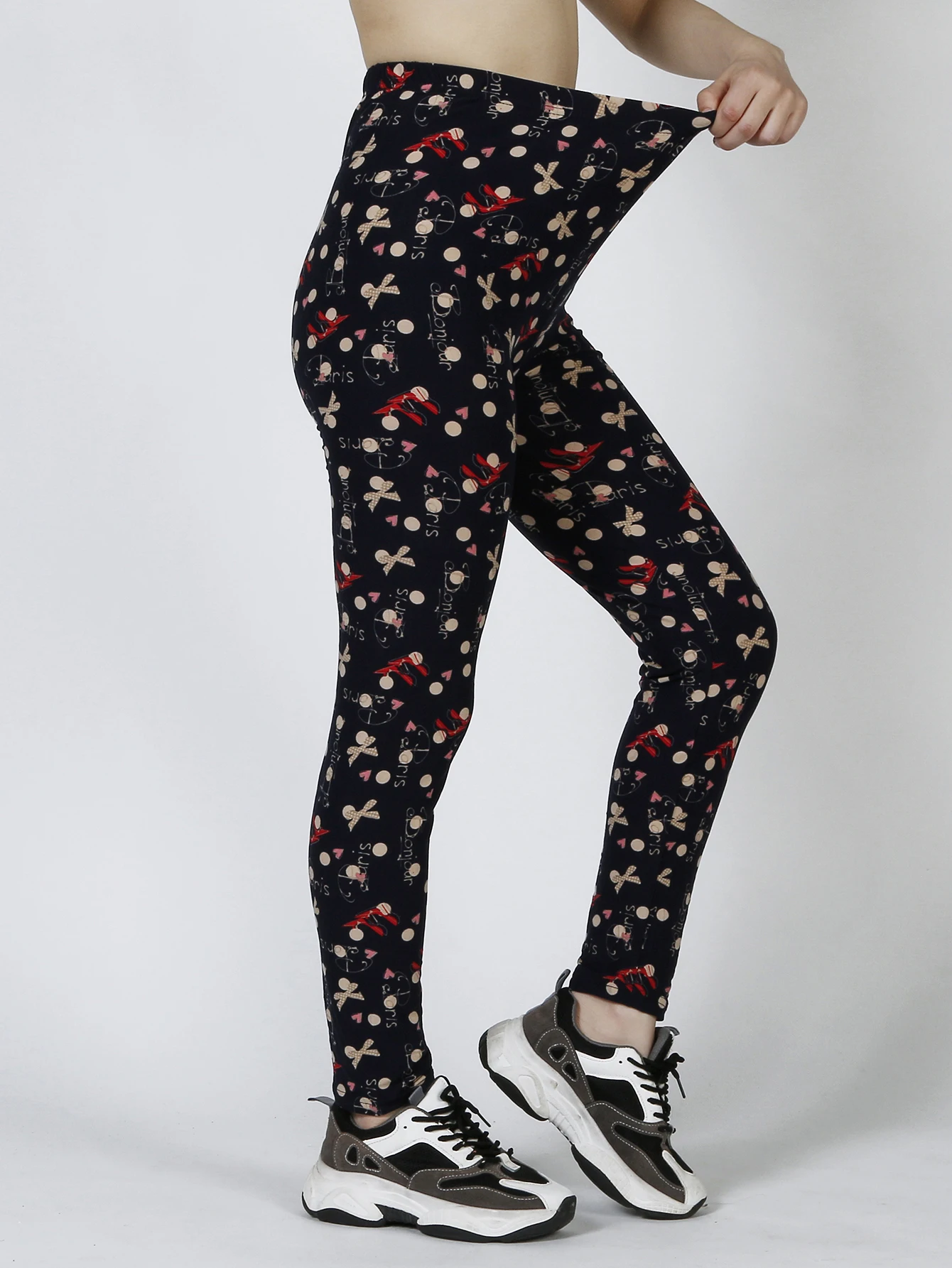 CUHAKCI Floral Sexy Pants Printed Legging Women Love Fitness Leggins Push Up Tro