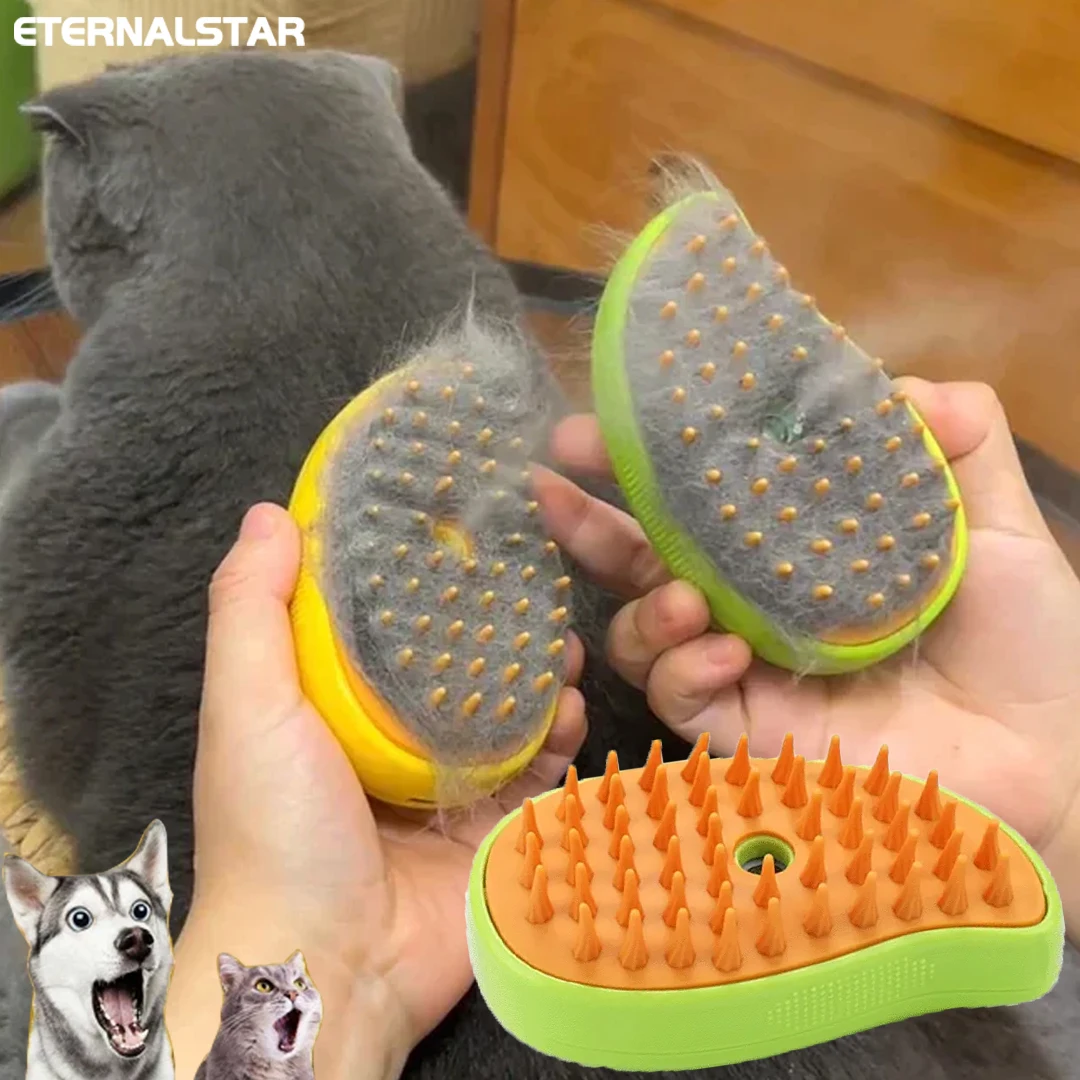 Cat Dog Steamy Brush Steam Brush Electric Sprayer for Massage Pet Grooming tool 