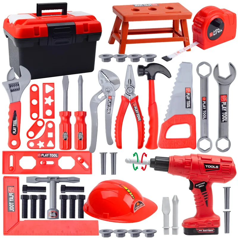Children's Tool Set with Electric Toy Drill Kids Power Construction Toy Pretend 