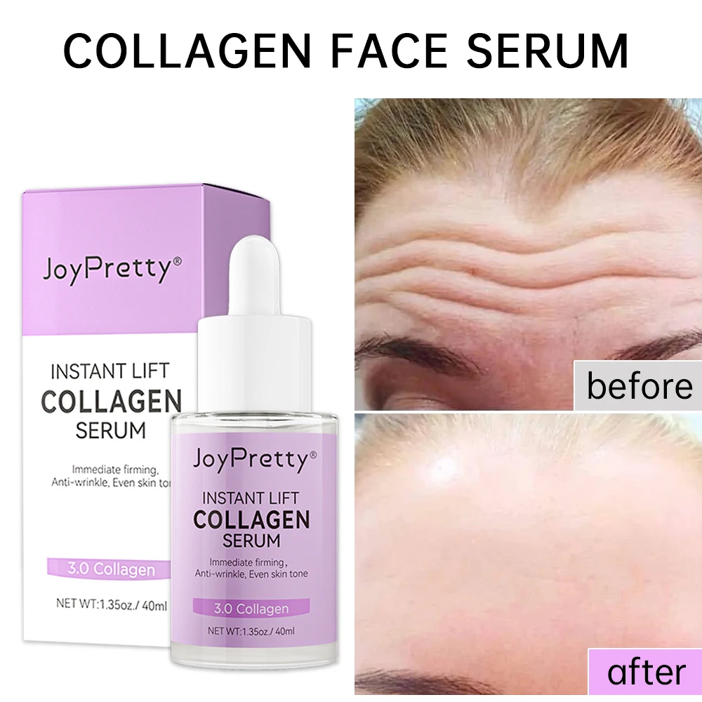 Collagen Face Serum Wrinkle Removal Anti Aging Skin Care Hyaluronic Acid Forehea