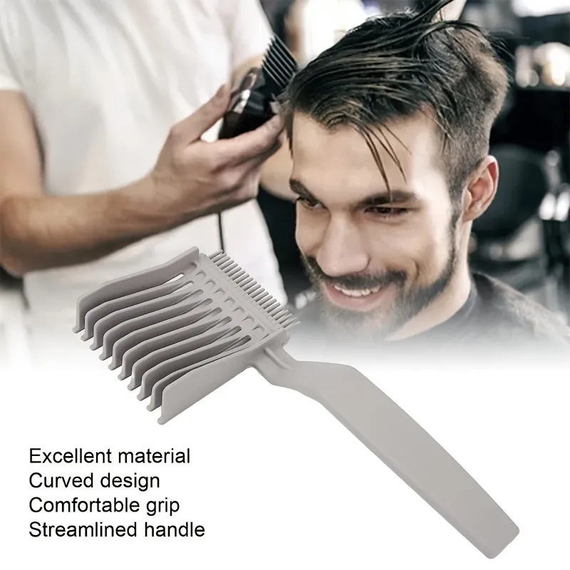Curved Barber Comb for Men,Professional Curved Positioning Comb Portable Hairdre