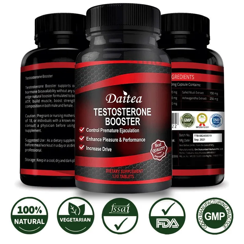 Daitea Testosterone Booster for Men - Testosterone Supplements for Health, Energ