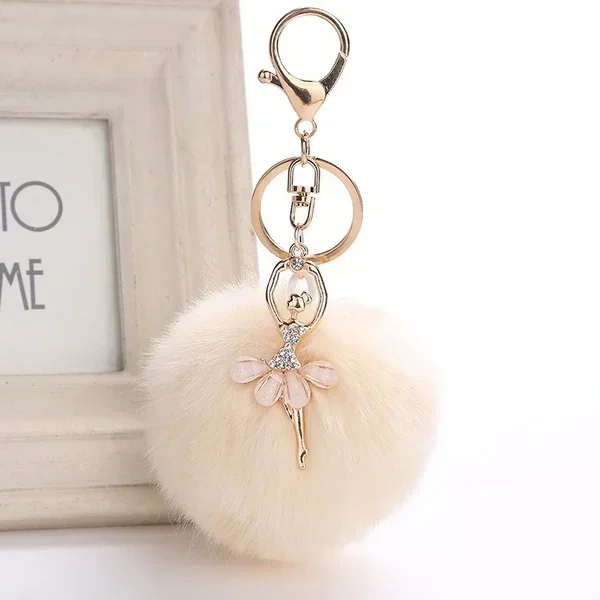 Delysia King Cute Crystal Dance Ballet Girl Key Chain Originality Angel Imitatio