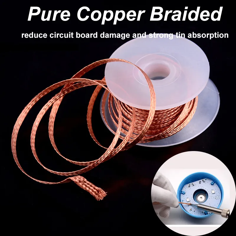 Desoldering Braid Tape Copper Welding Solder Remover 1/1.5/2.5/3/3.5/4mm Wire So