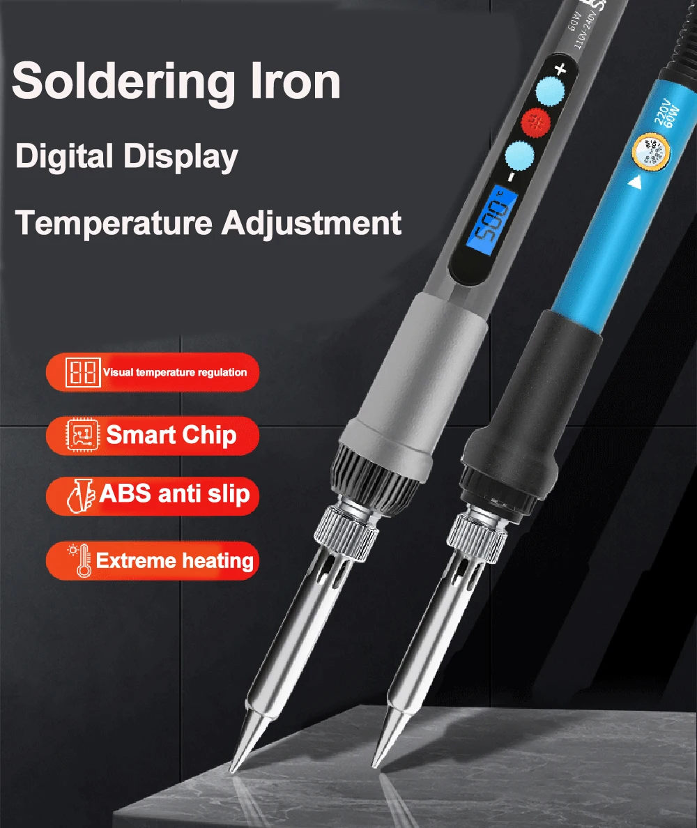 Digital Display /Temperature Adjustable Electric Soldering Iron 60W 110/220V Wel