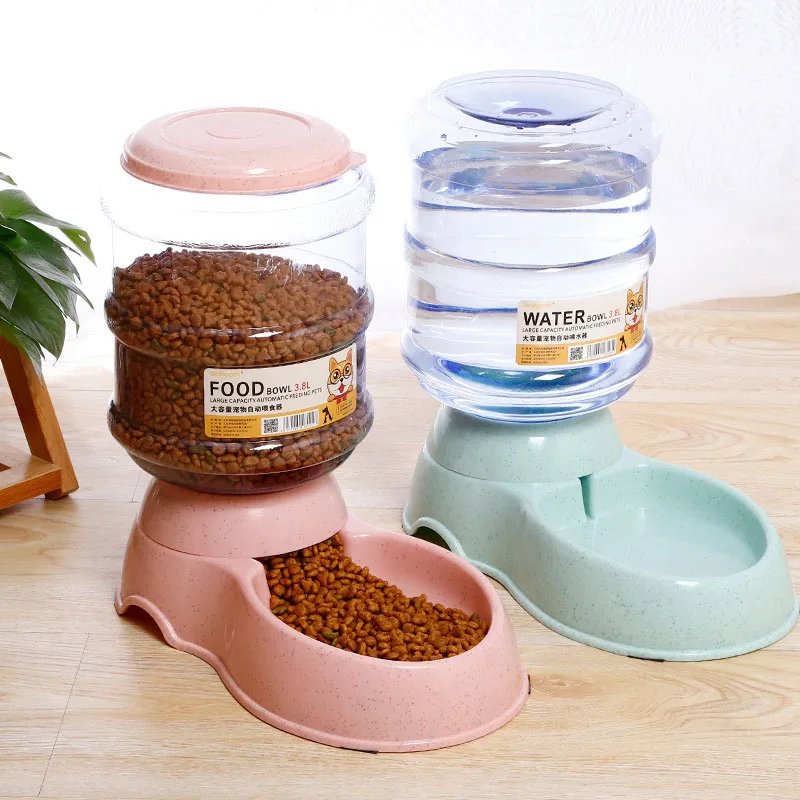 Dog Automatic Feeders Plastic Water Bottle Cat Bowl Feeding and Drinking Dog Wat