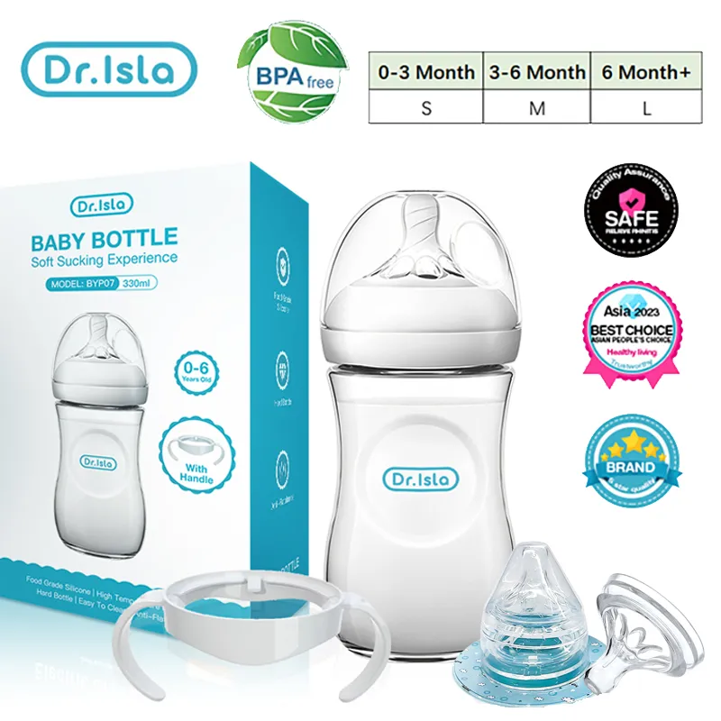 Dr.isla Baby Nipple Bottle 150ml/330ml BPA Free Baby Bottle Newborn Bottle P.P W