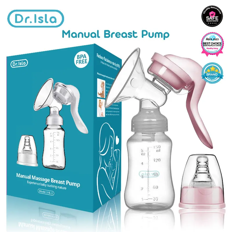 Dr.isla Breast Pump Baby Nipple Manual Suction Milk Pump Feeding Breasts Pumps M