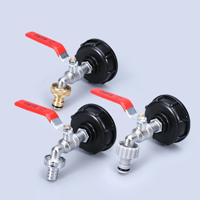 Durable IBC Tank Tap Adapter S60*6 Coarse Thread to 1/2'' 3/4'' Connector Replac