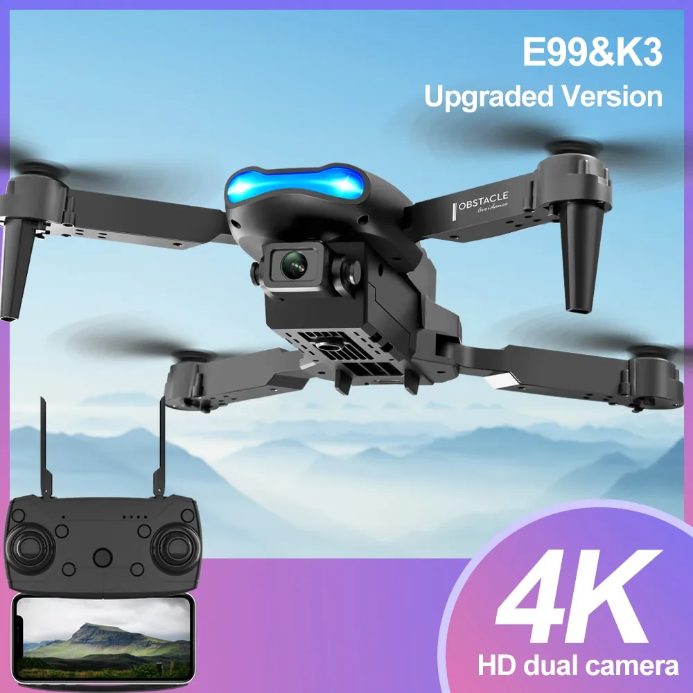 E99 K3 Pro HD 4k Drone Camera High Hold Mode Foldable Mini RC WIFI Aerial Photog